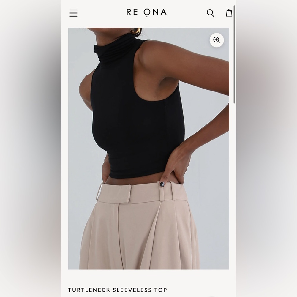 RE ONA turtleneck sleeveless top